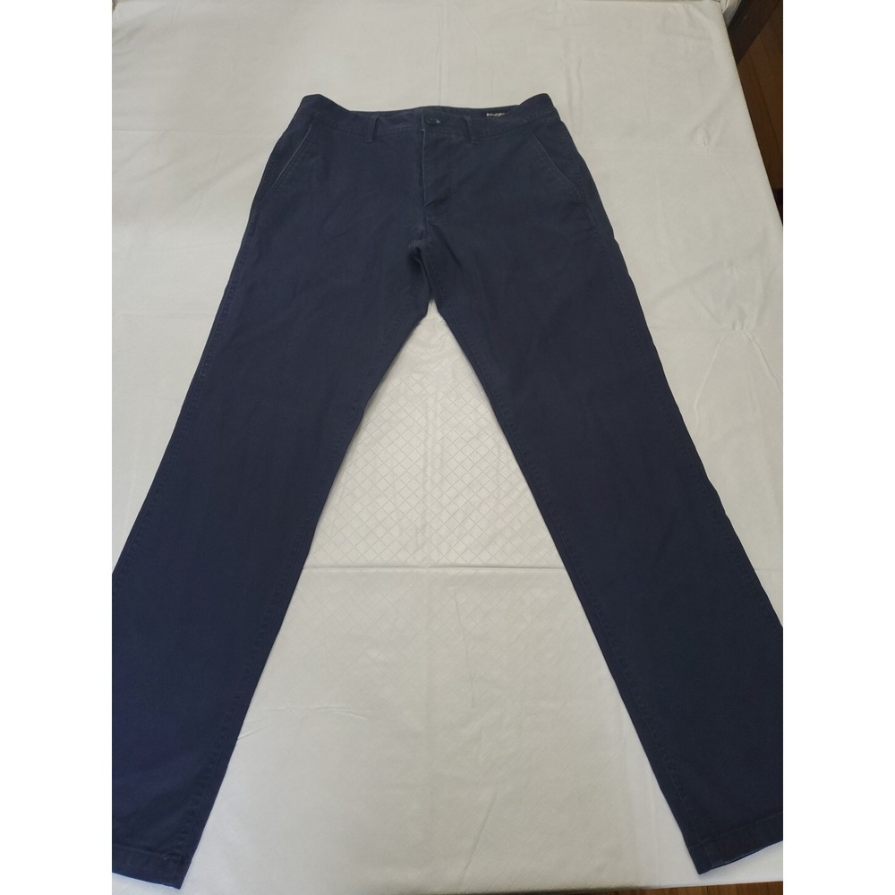 Bonobos Pants Mens 32x32 Navy Blue Slim Fit Stretch Chinos Organic Cotton Casual